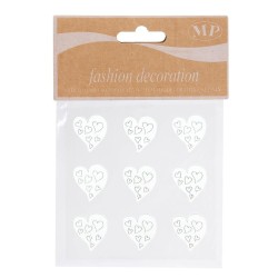 Stickers coeur bois blanc ++