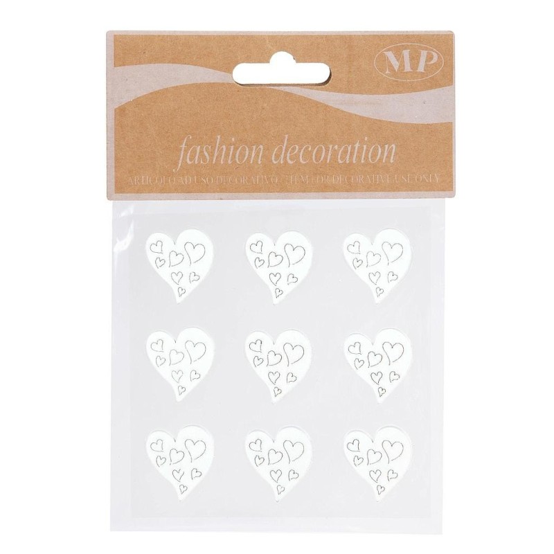Stickers coeur bois blanc ++
