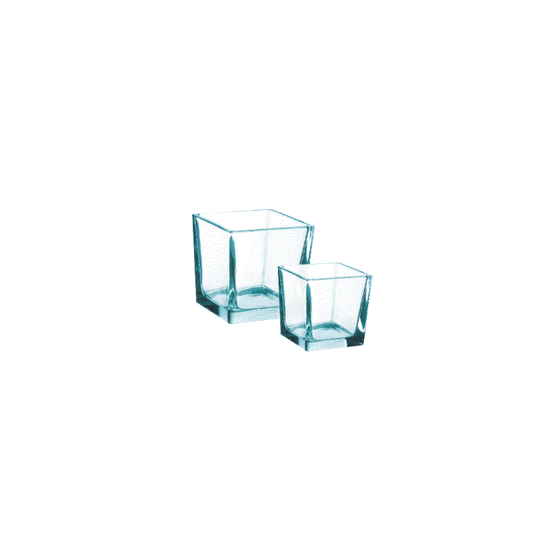 Cube verre transparent  10x10cm
