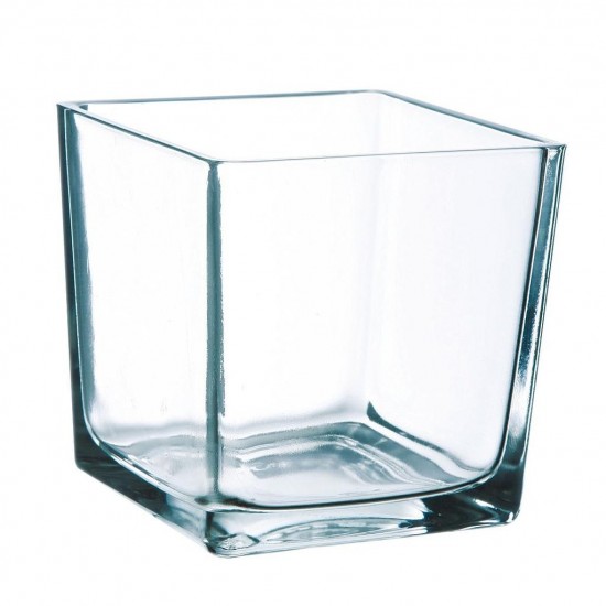 Cube verre transparent 12x12cm