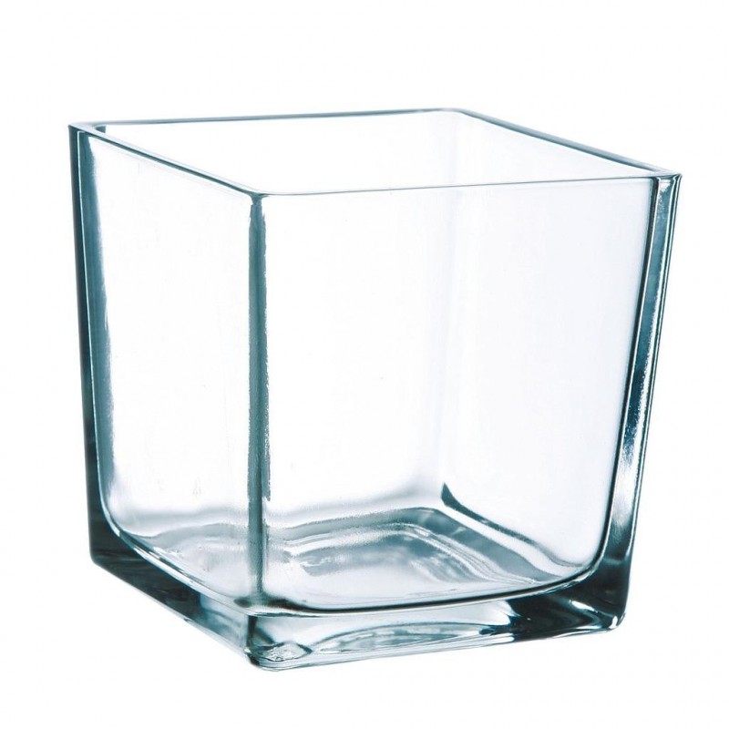 Cube verre transparent 15x15cm