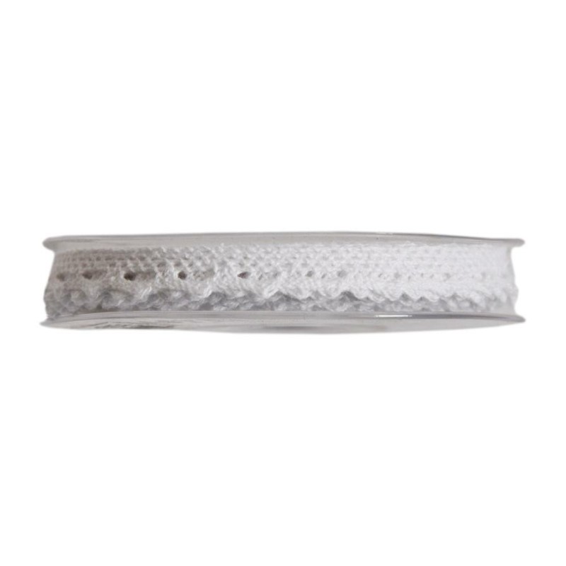 Ruban dentelle 10mm x10m Blanc Ruban dentelle 10mm x10m Blanc