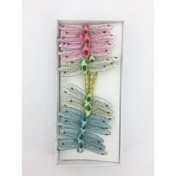 Libellule déco 10cm  x 12 pièces +