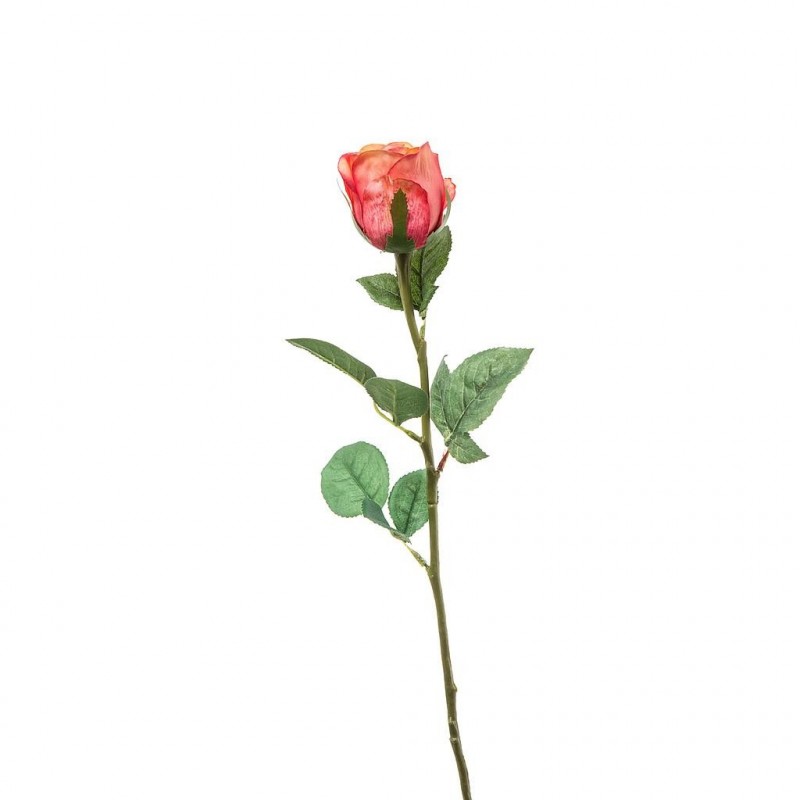 Bouton de rose artificiel Clara Saumon 60cm