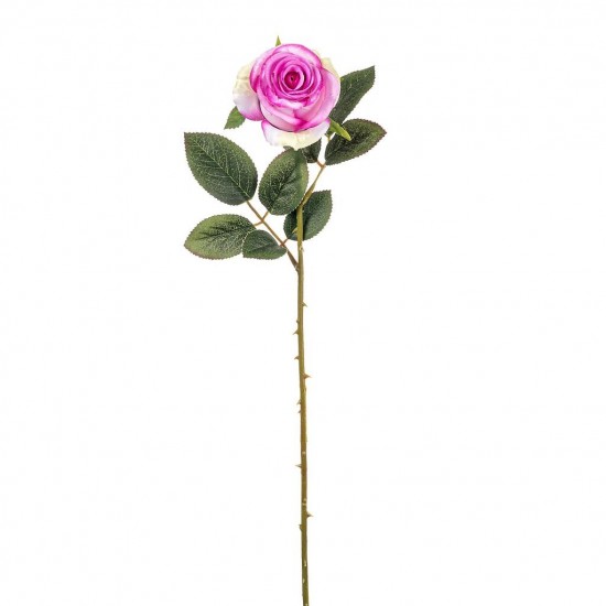 Rose artificielle Clémence mauve - 66 cm