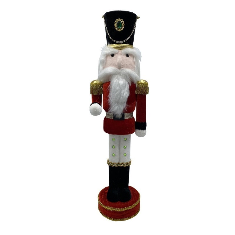 Casse-Noisette en bois Soldat 90H 433033 Décorations de Noël rouge avec