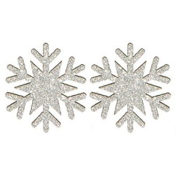 Flocon de Neige Argent 12 pièces 12mm  ++