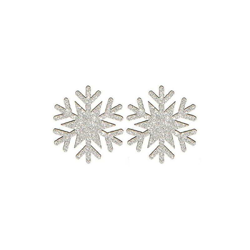 Flocon de Neige Argent 12 pièces 12mm  ++