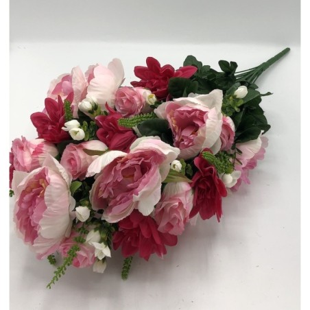 PIQUET GIGANTE_ROSE PIVOINE ET DAHLIA_ ASS ROSE - ART90255