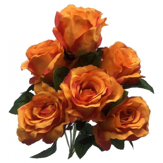 Piquet de Rose Artificiel Margaret Orange