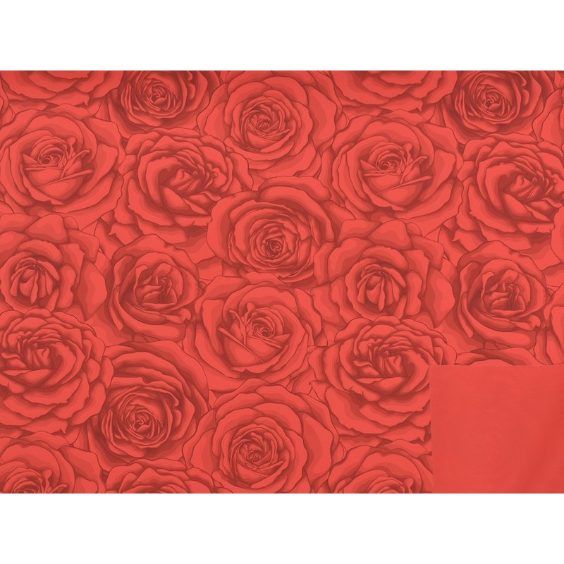 Rouleau de papier Rouge motif Fleur Bordeaux 0,7x40m