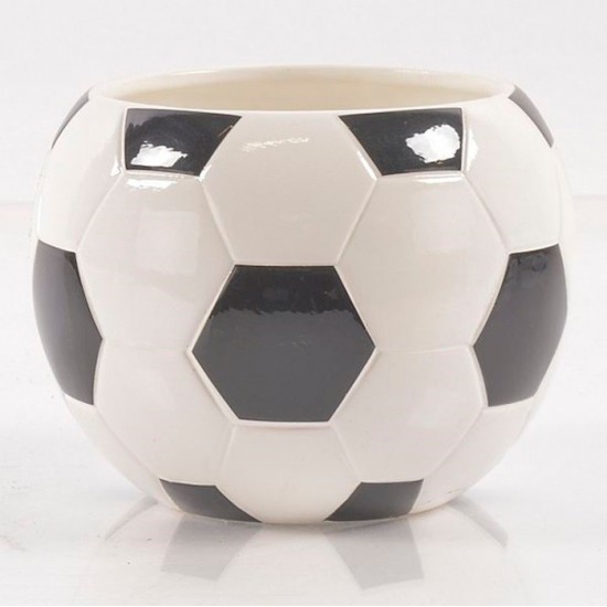 Cache pot Rond Ballon de Football ø16.5 x H12cm 18pièces