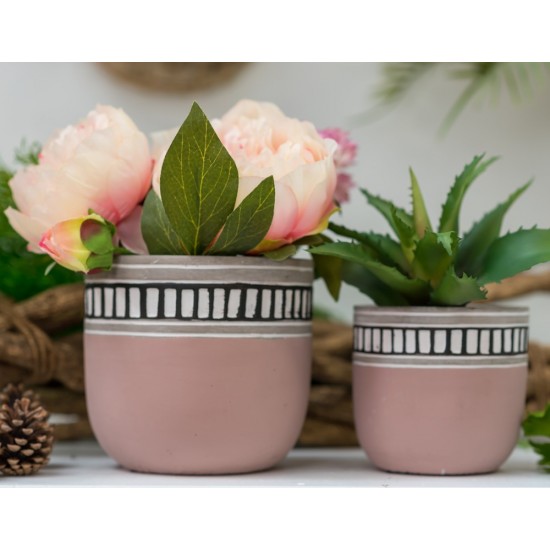 9 pots de fleurs - Cache-pot grossiste fleuriste déco rose éternelle