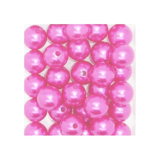 Perles 10mm x 115 Pièces Fuchsia