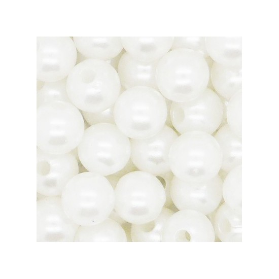Perles 14mm x 35 Pièces Blanc