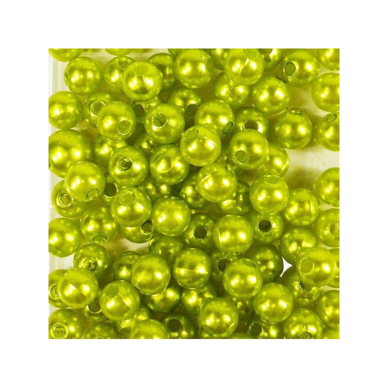 Perles Vert Anis 8mm x 144 Pièces