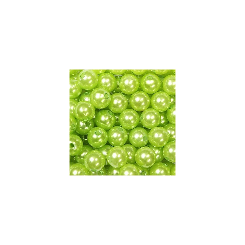 Perles Vert Pomme 14mm x 35 Pièces