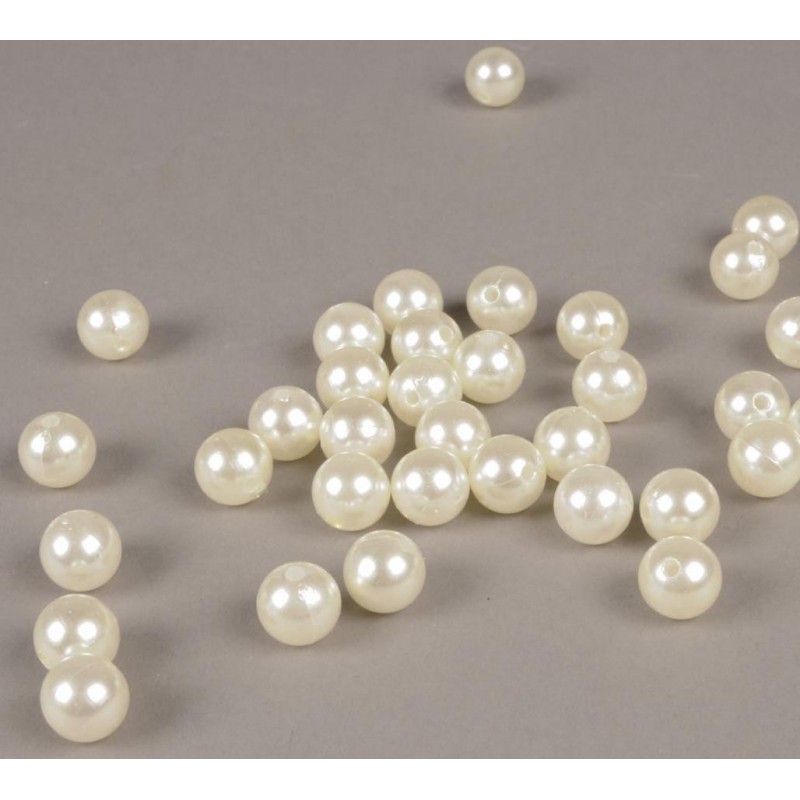 Perles Crème 14mm x 72 Pièces