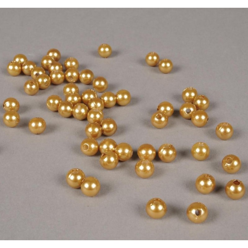 Perles Or 14mm x 72 Pièces