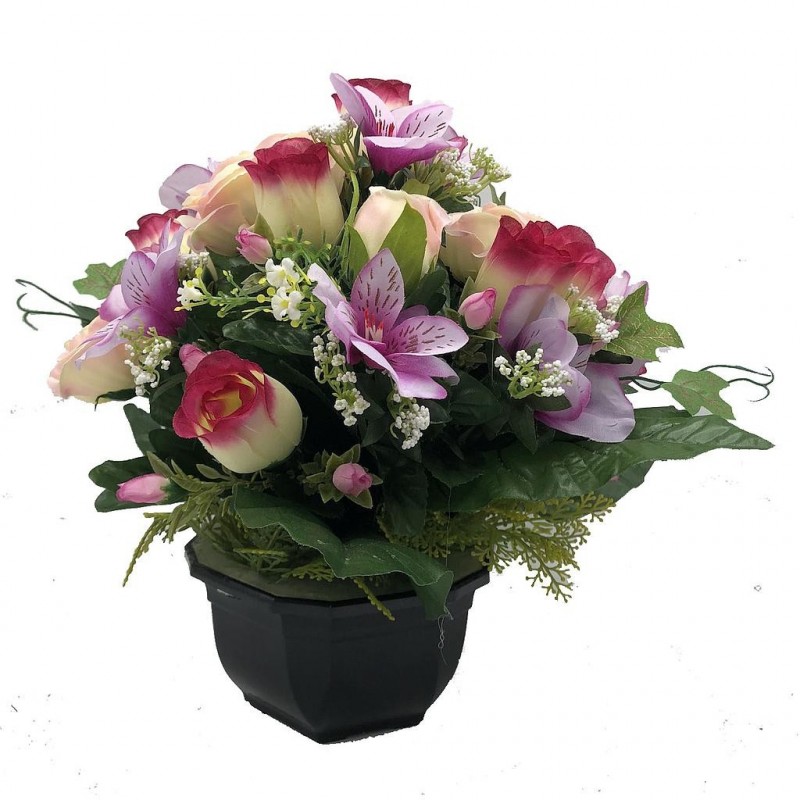 ***Composition florale funéraire - Coupe - Strasbourg - Lilas H 33cm