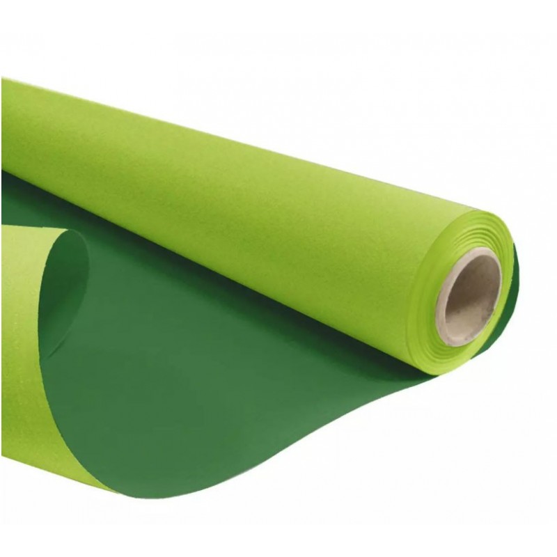 Rouleau de Papier Kraft Duo - Recto/Verso Vert Pomme et Vert Foret 0.79x40M