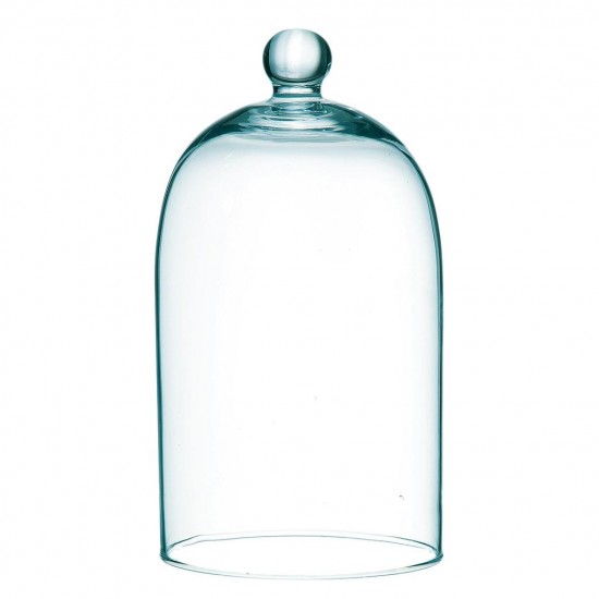 Cloche parfumeur en verre transparent avec socle ø12cm H20cm