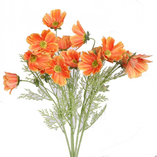 Fleur cosmos artificiel orange Emilie - 60cm