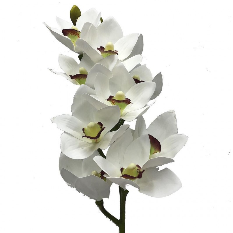 Orchidée Cymbidium Léanne Crème Artificielle H 70cm