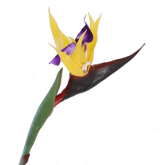 Fleur Oiseau de Paradis Artificiel Orange / Multicolore H 75cm