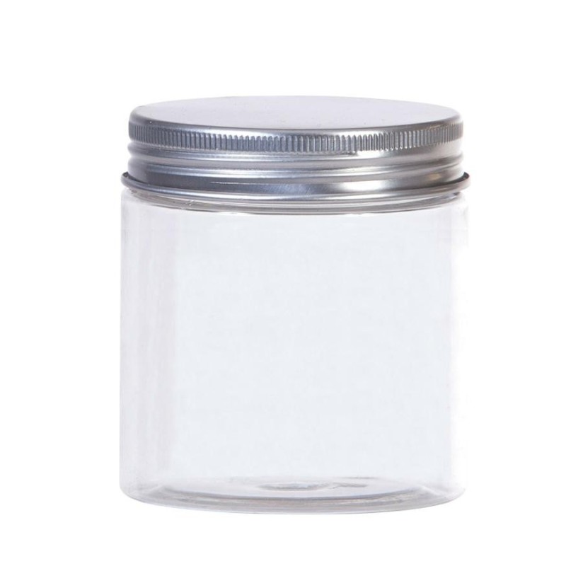 Boite en plastique transparent avec couvercle alu Boite en plastique transparent avec couvercle alu