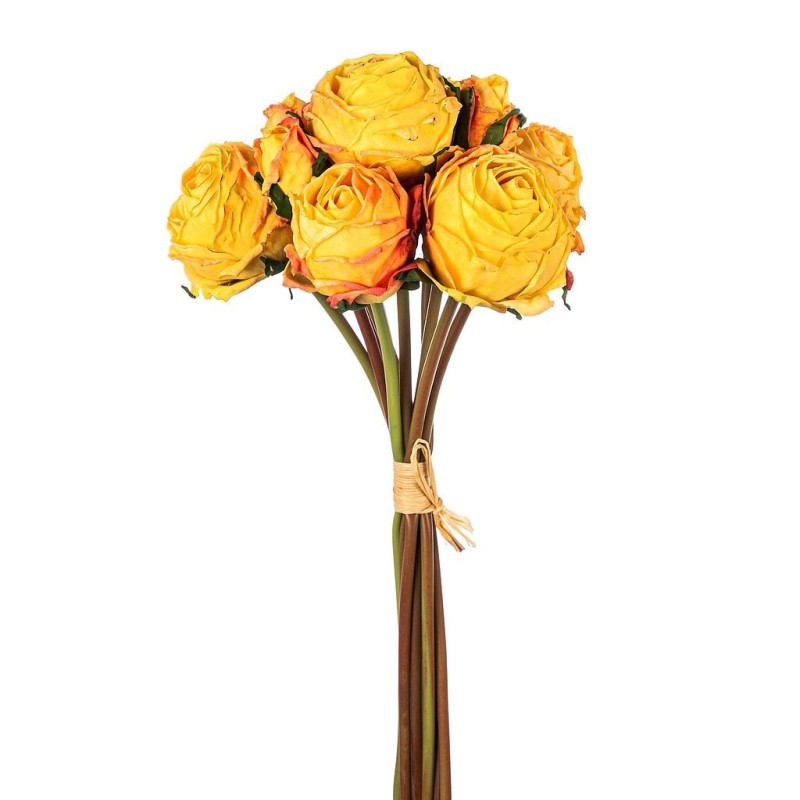 Bouquet de Roses Artificielles Jaune Adèle - 10 tiges - Imitation Fleurs Séchées H40cm Bouquet de Roses Artificielles Jaune Adèle - 10 tiges - Imitation Fleurs Séchées H40cm