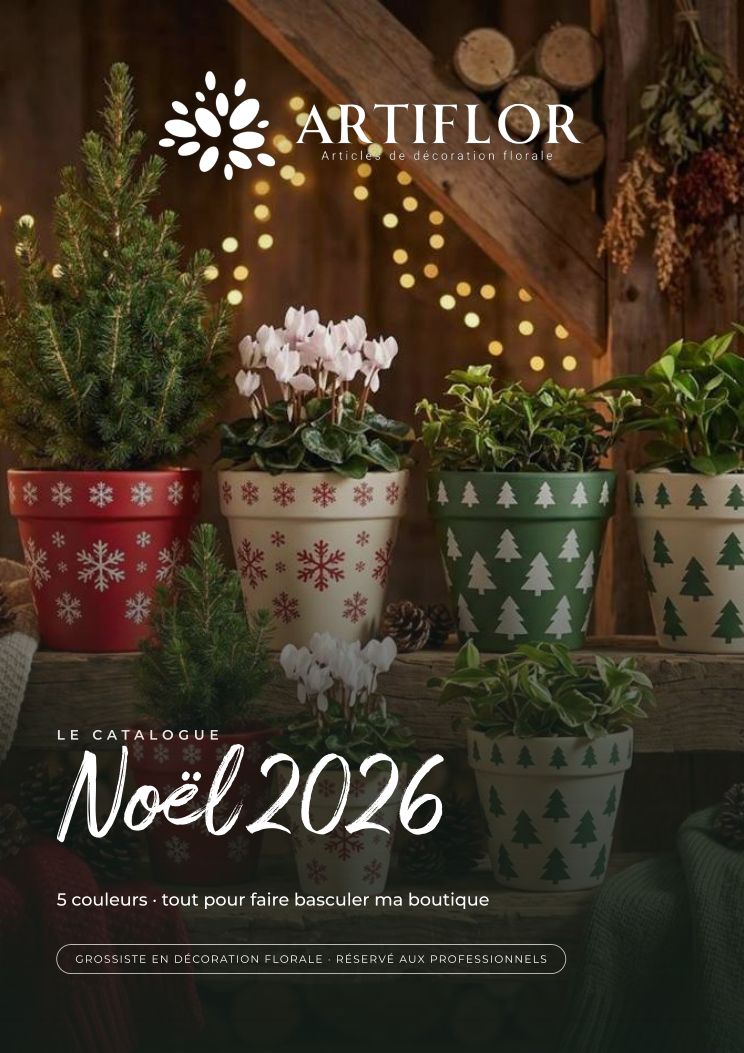 Catalogue Noël 2026 Artiflor, grossiste en décoration florale